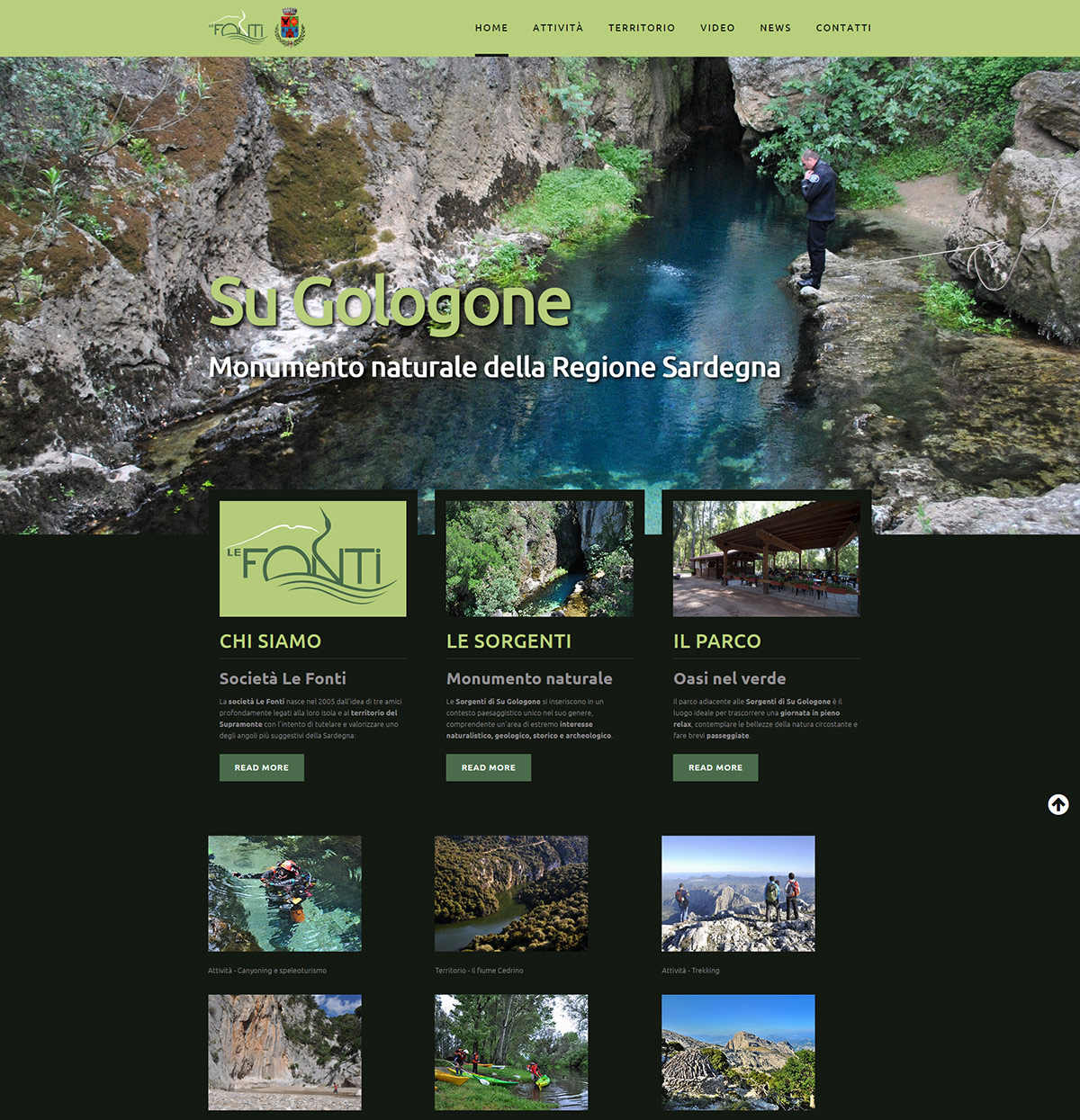 Sito web Sorgenti su Gologone